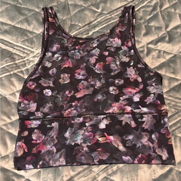 Lululemon Power Pivot cropped tank in Activate Floral Multi, Sz 6 - Picture 4 of 9